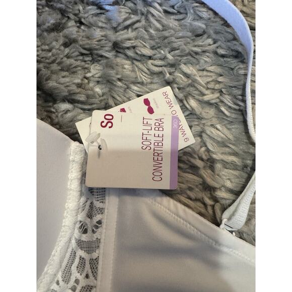 NWT So Soft-lift Convertible Bra White 36D Juniors Womens - Picture 3 of 7
